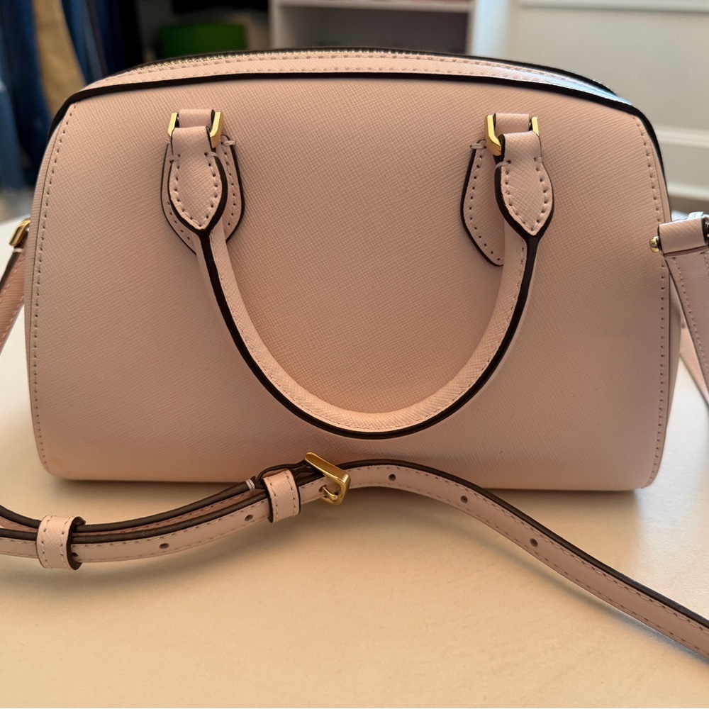 Kate Spade Pink Satchel with Heart Accents - Picture 3 of 8